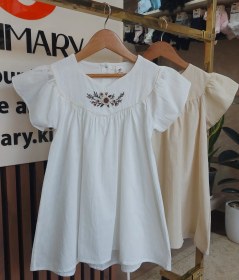 تصویر پیراهن یقه گلدار 