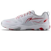 تصویر کفش بدمینتون هیپرسانیک III برند لاینینگ مدل یونیسکس-بزرگسال برند li-ning Lining Hypersonic III Badminton Shoes Unisex-adult Non Marking Lightweight u0026 Durable (White/Red/Grey EUR- 39) 6937461102377