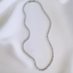 تصویر گردنبند جواهری تنیسی ظریف کد 161 