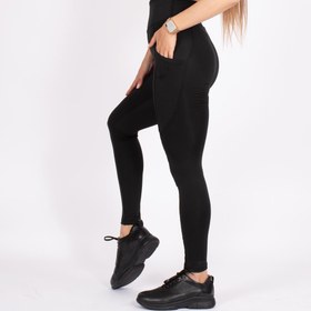 تصویر لگ اسلیم افکت جیبدار سیاه قد 100 – Agi Slim Effect Leggings Siyah 