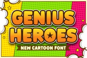 تصویر فونت Genius Heroes انگلیسی 