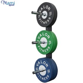 تصویر رک صفحه هالتر دیواری 3 شاخه 3branch wall barbell plate rack NS6012 