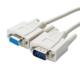 تصویر کابل سریال RS232 یک سر نر یک سر مادگی ا RS232 serial cable male to female RS232 serial cable male to female