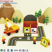 تصویر مگنت تایل (کاشی مغناطیسی) 36 قطعه مدل راه‌سازی 