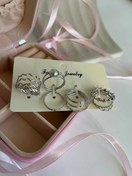 تصویر پک انگشتر دخترانه ۱۰ عددی آبکاری رادیوم طرح پروانه 