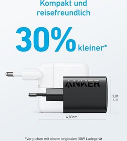 تصویر شارژر دیواری 30 وات انکر مدل A2640 312 Anker A2640L11 312 30W Charger