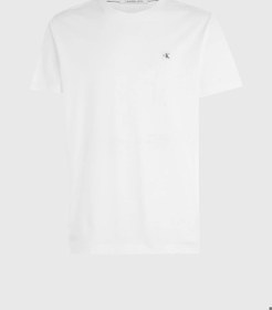 تصویر تی‌شرت مردانه با نشان تجاری - از جنس جرسن پنبه‌ای، سفید برند calvin klein jeans Men's Monogram T-Shirt - Cotton jersey, White