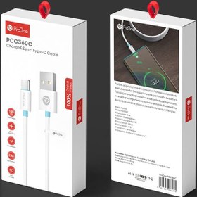 تصویر کابل 1 متری USB به USB-C پرووان مدل PCC360C کابل تبدیل USB to Type-C