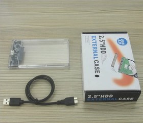 تصویر قاب هارد دیسک 2.5 اینچ اکسترنال USB 3.0 مدل شیشه ای 