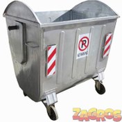 تصویر سطل زباله 1100 لیتری محدب 