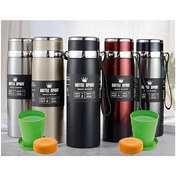 تصویر فلاکس کوهنوری استیل 800 سی سی (میل) NYSSA Ceramics Thermosteel 24 Hrs Hot and Cold Water Bottle, Double Wall Stainless Steel Vacuum 800 ml Bottle