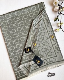 تصویر شال نخی سی کی ck - کرم Ck