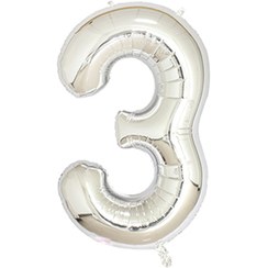 تصویر بادکنک فویلی عدد ۳ 