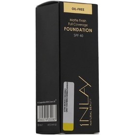 تصویر کرم پودر مات کننده با پوشش دهی بالا 30میل این لی Inlay Matte Finish Full Coverage Foundation 30ml