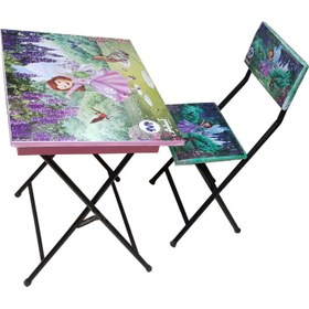 تصویر میز تحریر بدون باکس تاشو - به همراه صندلی - طرح سوفیا 