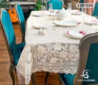 تصویر سفره گل برجسته طرح گیپور کوچک 150×120 