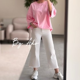 تصویر تیشرت باکسی یقه گرد 