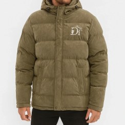 تصویر کاپشن مردانه، سبز | پارچه مخمل سیلیکونی | استایل گرم و شیک کد 326 