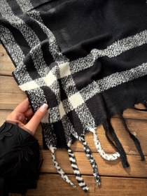 تصویر شال موهر (سفید-مشکی) - 8 
