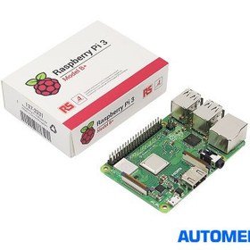 تصویر برد رزبری‌ (رسپبری‌) پای 3 بی‌ پلاس Raspberry Pi 3 B+ RS UK 