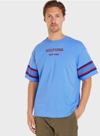 تصویر تی‌شرت گردن‌گرد لوگو برند Tommy Hilfiger Logo Crew Neck T-Shirt