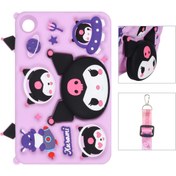 تصویر قاب تبلت سیلیکونی عروسکی برجسته فانتزی استندشو با ست بند بلند Samsung Galaxy Tab A8 10 / X200 / X205 1516718