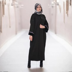 تصویر مانتوعبایی آستین نگین 