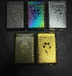 تصویر جاسیگاری تامی شلبی هولوگرامی نقره‌ای طلایی سبز مشکی 
