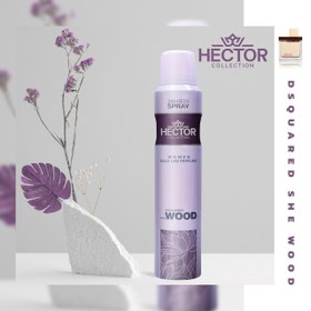 تصویر اسپری 24 ساعته خوشبو کننده بدن زنانه هکتور حجم 200ml - Wood Hector 24H Women Daily Use Body Spray 200ml