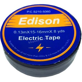 تصویر نوار چسب برق ادیسون مدل EDISON 16mm-8Y EDISON ELECTRIC TAPE 0.13m X 15-16mm X 8yds