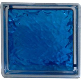 تصویر بلوک شیشه ای کاوه مدل چکشی آبی 