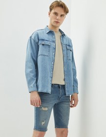 تصویر شورت جین مردانه اسکینی(جذب) السی وایکیکی جینز S2H875Z8H45 | LCW Jeans 