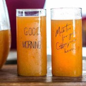 تصویر لیوان پیرکس تکست دار 