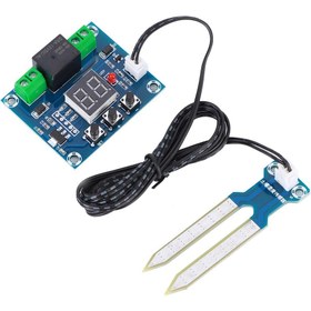 تصویر ماژول کنترل رطوبت خاک XH-M214 با رله و نمایشگر 