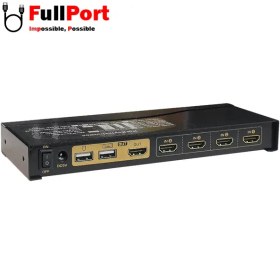 تصویر سوییچ 4 پورت KVM HDMI کی نت پلاس مدل KP-SWKH404 K.Net Plus KP-SWKH404 4-Port KVM Switch