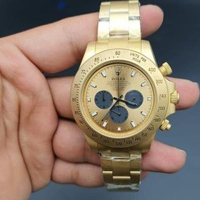 تصویر ساعت مردانه رولکس مدل دیتونا موتور ژاپن چهار موتوره بند استیل طلایی Rolex Daytona 