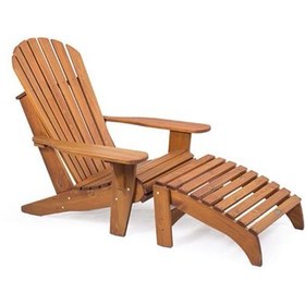 تصویر صندلی چوبی کنار استخری 