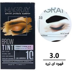 تصویر کیت رنگ ابرو ماگرای قهوه ای تیره شماره 03 
