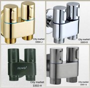 تصویر شیر توالت فرنگی برنجی ضد زنگ طلایی 