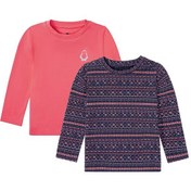 تصویر تی شرت آستین بلند دخترانه لوپیلو مدل 363038 مجموعه 2 عددی - چند رنگ - 12 تا 24 ماه 