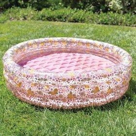 تصویر استخر بادی سه حلقه اینتکس مدل شکوفه صورتی intex 58427