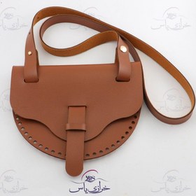 تصویر ست چرم دوشی نیم دایره عسلی 