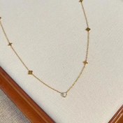 تصویر گردنبند استیل طرح شانس 