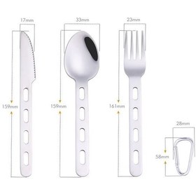 تصویر ست قاشق، چنگال و چاقو Snow Hawk مدل SN-S122 Snow Hawk