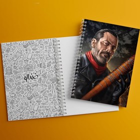 تصویر دفتر نت موسیقی 100 برگ خندالو طرح نیگان مردگان متحرک 