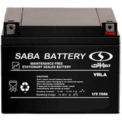 تصویر باتری 12 ولت 28 آمپر صبا باتری مدل SBمدل 1 