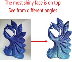 تصویر فیلامنت پرینتر سه بعدی استرانگ هیرو ۳D دو رنگ بنفش-آبی قطر ۱.۷۵ میلی متر 