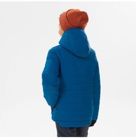 تصویر ژاکت پفی کودکانه کچوا در فضای باز سن 7 15 سال آبی MH 500 دکتلون Decathlon 