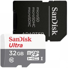 تصویر کارت حافظه microSDHC ظرفیت 32 گیگابایت سن دیسک مدل SDSQUNS-032G-GN3MA 
