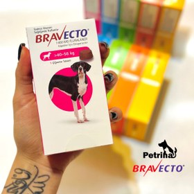 تصویر قرص ضد کک و کنه سگ براوکتو – Bravecto (40 تا 56 کیلو) Bravecto Flea and Tick Chew for Dogs 88-123 lbs (40-56 kg) - Pink 1 Chew